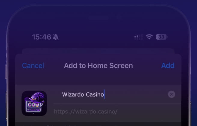 Guarde o ícone da aplicação do nosso casino.
