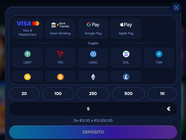 Métodos para depositar Wizardo casino. 